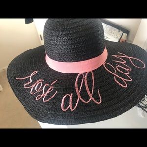 Rosé All Day wide brim hat